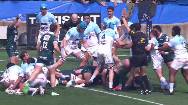 TOP 14 - Essai de Lucas REY (SP) - Aviron Bayonnais - Section Paloise