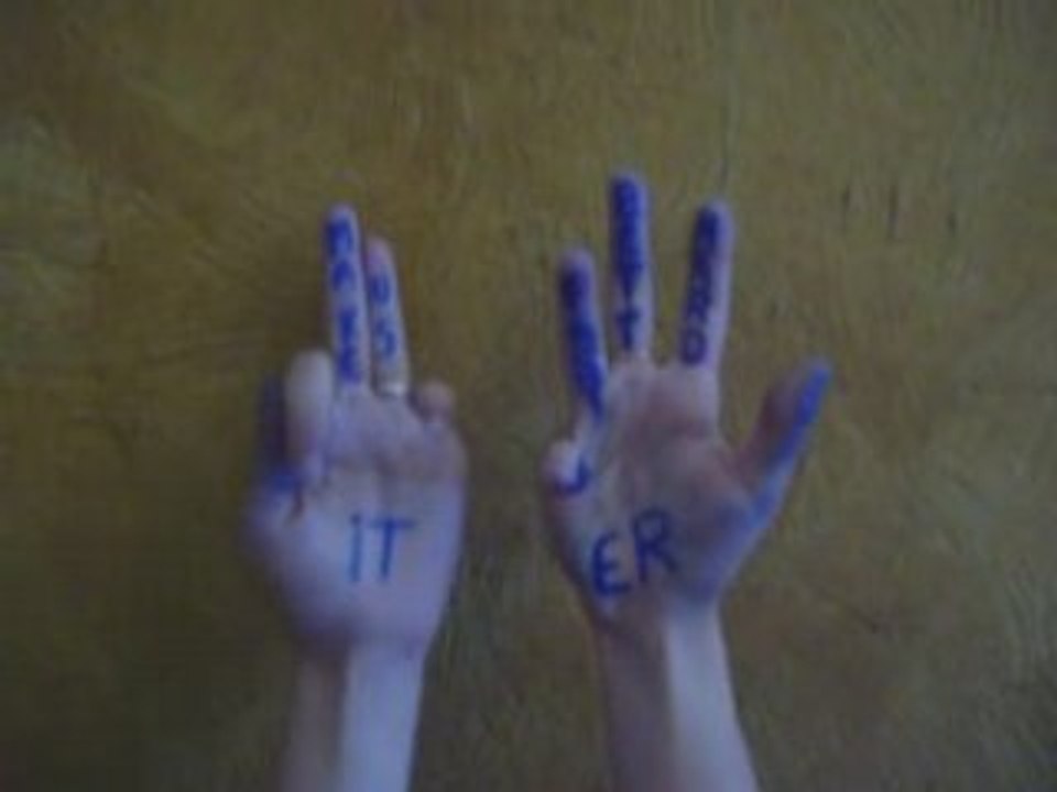 Daft hand bleu fini