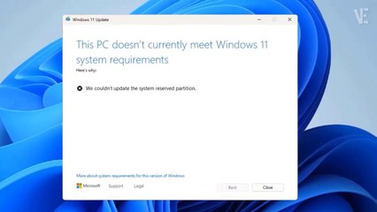 Solved - we couldn't update the system reserved partition On Windows 11 / 10