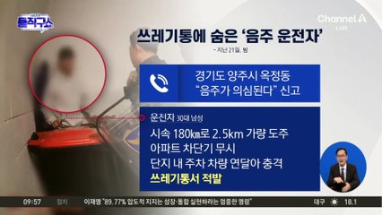 [핫3]쓰레기통에 숨은 ‘전과 22범’ 음주운전자
