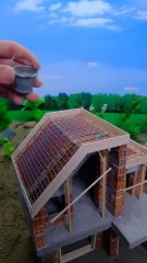 I Built a 2-Story Villa with Mini Bricks, and Even I Was Surprised bythe Result #miniature #shorts
