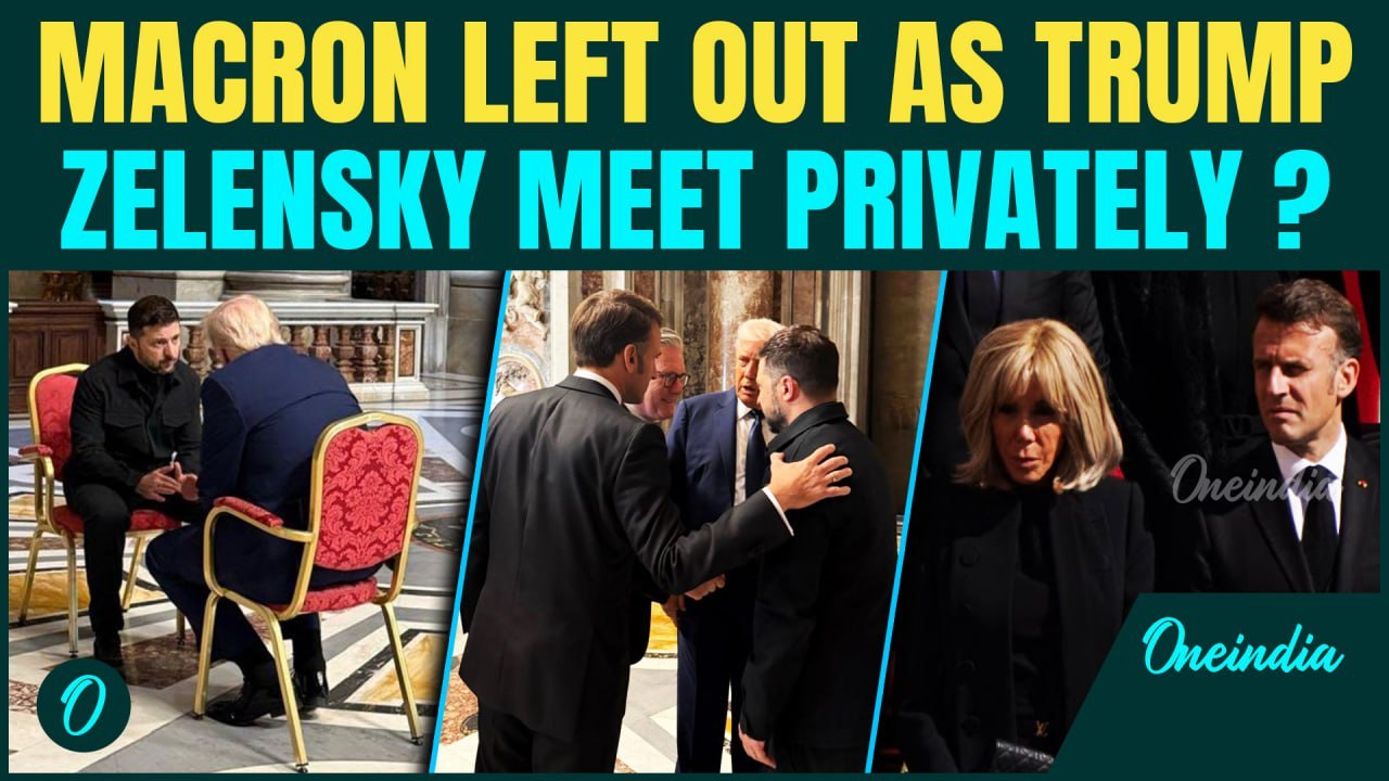 VIDEO: Macron Sidelined As Trump, Zelensky Hold Private Talks at Pope Francis' Funeral in Vatican