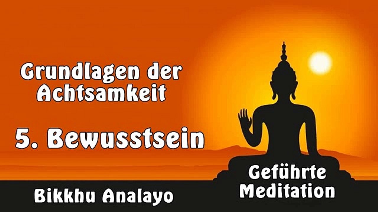 5. Bewusstsein (Grundlagen der Achtsamkeit) - Bikkhu Analayo, Geführte Meditation
