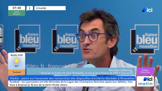 Nicolas Lebourg, historien, sur l'affaire des enfants de harkis privés de sépulture au camp de Rivesaltes