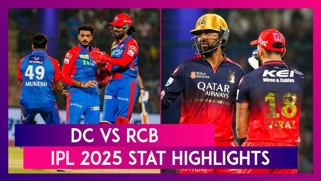 DC vs RCB IPL 2025 Stat Highlights: Krunal Pandya Keeps Royal Challengers Bengaluru On Victory Run