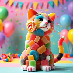 Candy cat#ai#animation