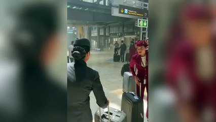 Un sintecho siembra el caos en Barajas con un extintor horas antes de la visita de Óscar Puente