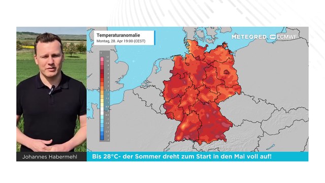 Bis 28°C- der Sommer dreht zum Start in den Mai voll auf! Täglich bis 14 Sonnenstunden!