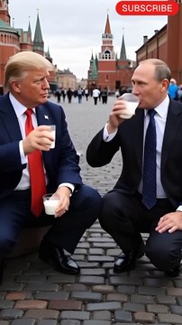 Trump and Putin drinking milk _ ai generated video _ ai funny videos _ ai world leaders #trump #ai