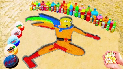 How to make Saitama One Punch Man with Orbeez, Balloons of Fanta, Coca Cola, Mentos & Popular Sodas