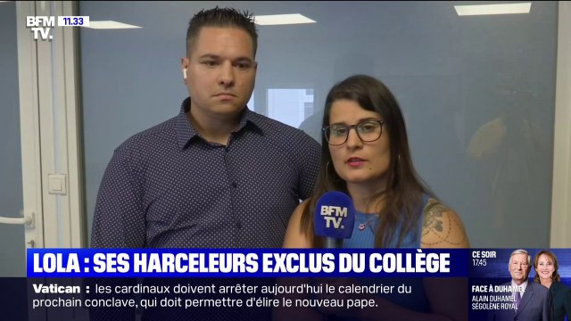 Les parents de Lola, collégienne de 13 ans victime de harcèlement scolaire, se disent soulagés après l'exclusion temporaire de ses harceleurs