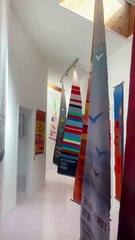 Aberarth artist weaver Vicky Ellis talks about her work on display at Aberaeron’s Gallery Gwyn