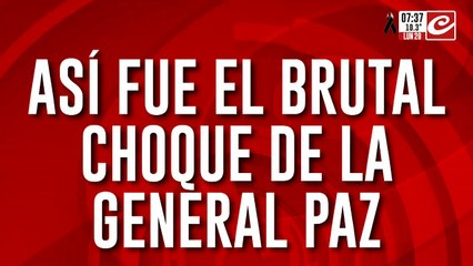 Tremendo video muestra cómo fue el accidente en la General Paz