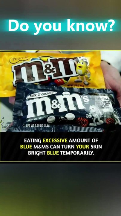 Eating Too Many Blue M&Ms Turns Your Skin Bright Blue! 🍬🟦