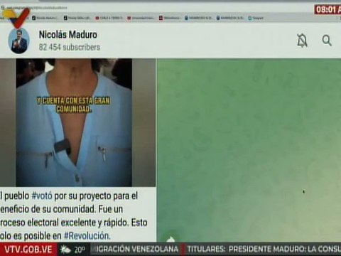 Pdte. Nicolás Maduro resalta la gran participación de los venezolanos en la 2da Consulta Popular