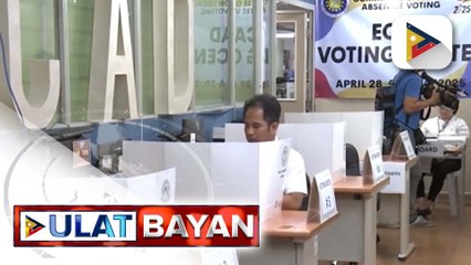 Pulis, militar, mga kawani ng gobyerno, at media na rehistrado sa local absentee voting, nagsimula nang bumoto