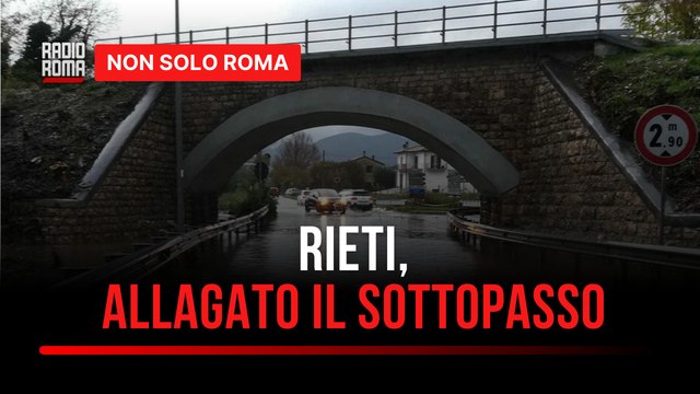 C’è acqua nel sottopasso di via Velinia, ma si può ancora percorrere