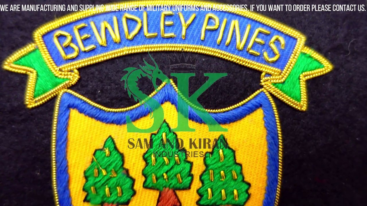 Badge Embroidered, High Quality Hand Embroidered Bullion Badge Manufacturers, Blazer Badges Supplier