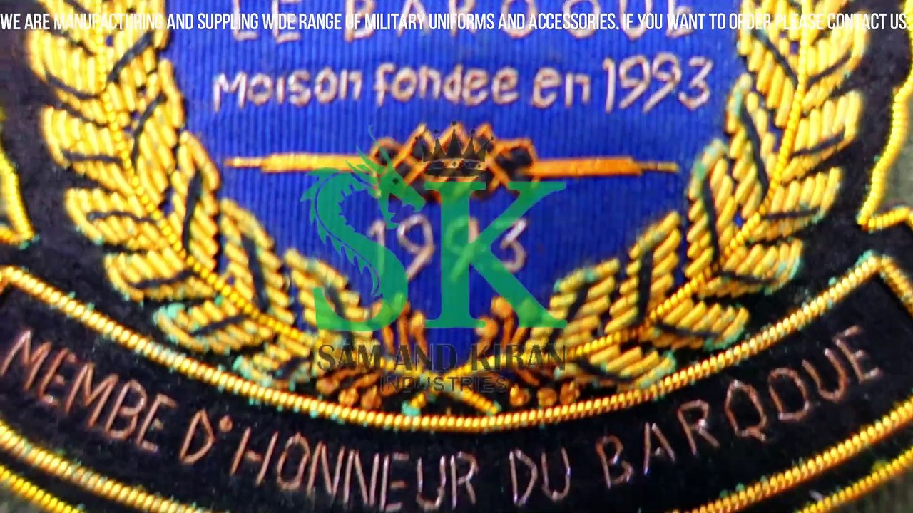 Uniform Blazer Badges Suppliers, Bullion Wire Blazer Embroidered Badges,