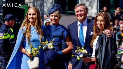 Un tuffo nel look monocromatico, nei toni del blu, di Maxima d'Olanda
