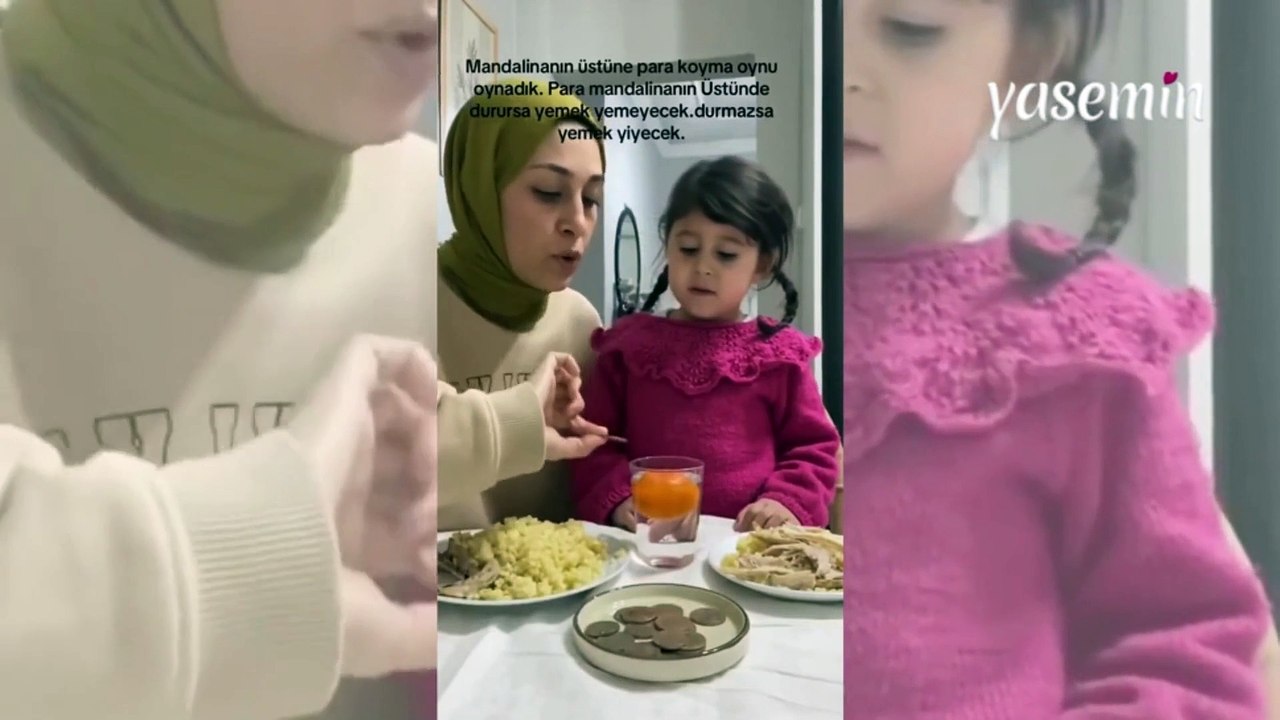 Ürettiği oyunla yemek yemeyen kızına yemek yedirdi! "Durmazsa yemek yiyecek..."