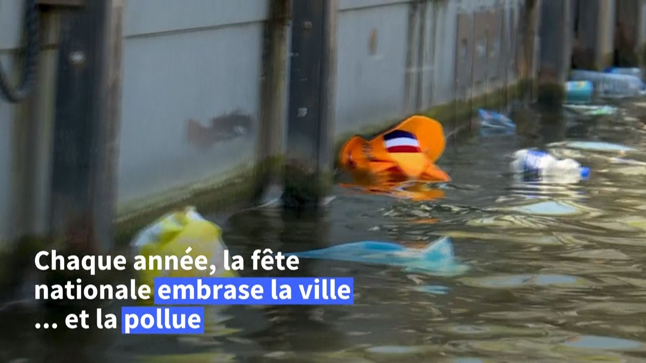 Amsterdam : pêche aux déchets le lendemain de la Fête du roi