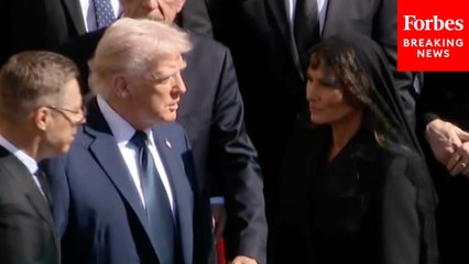President Trump And First Lady Melania Trump Attend Funeral Services For Pope Francis At The Vatican