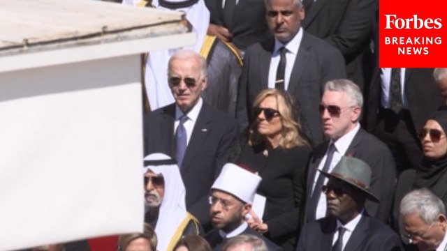 Former President Biden And Former First Lady Jill Biden Attend Funeral Services For Pope Francis