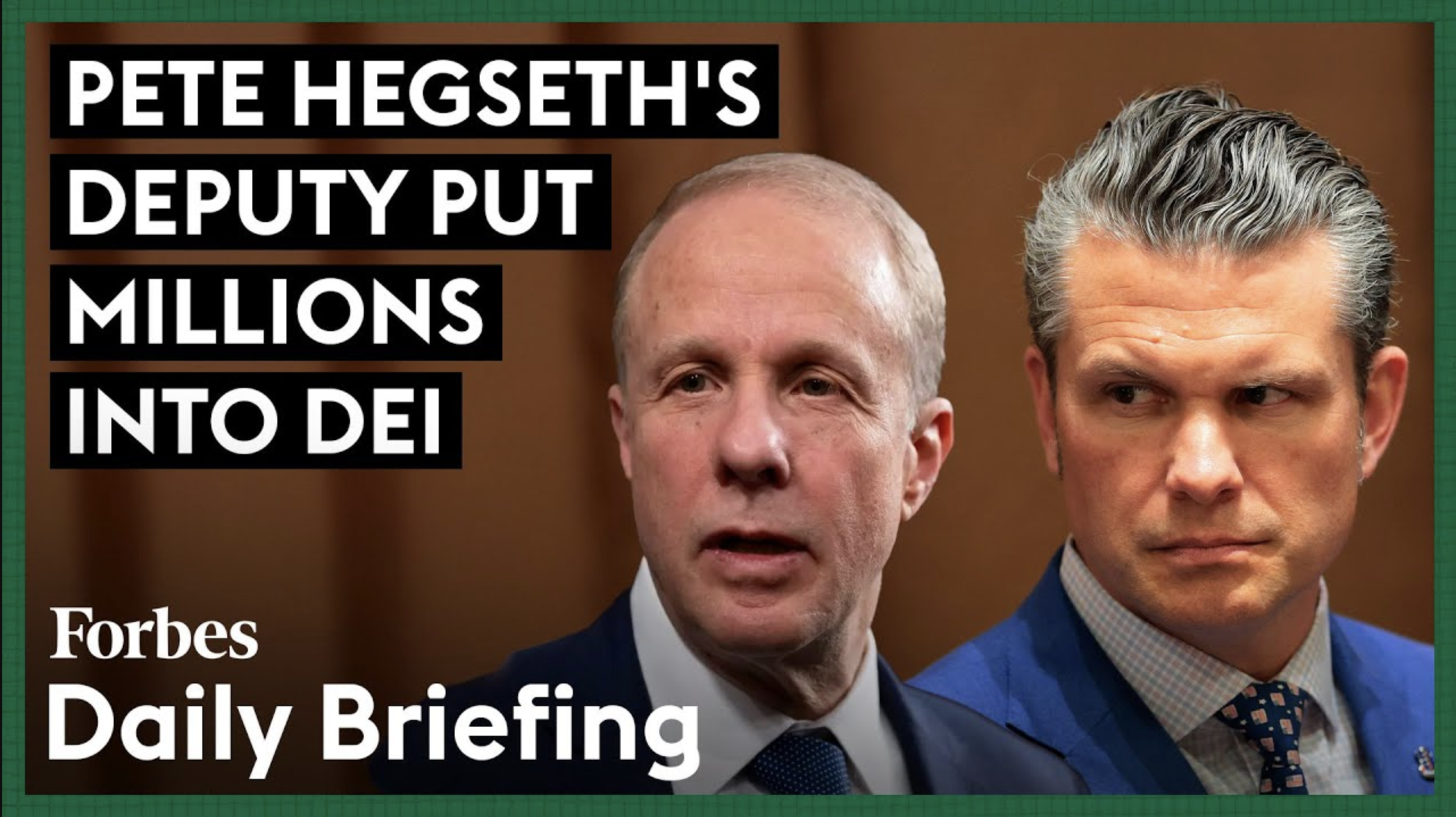 Pete Hegseth Opposes DEI, While His Deputy Invests Millions in It.