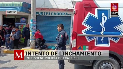 Policías rescatan a presunto violador de intento de linchamiento en Ecatepec