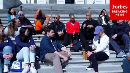 Hakeem Jeffries And Cory Booker Hold Capitol Hill Sit-In
