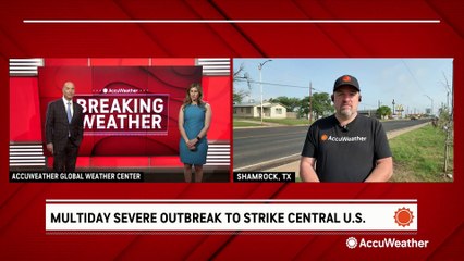 Days of severe weather to sweep across central US