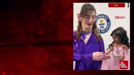 Dünyanın en uzun kadını Rumeysa Gelgi ve dünyanın en kısa kadını Jyoti Amge yeniden buluştu