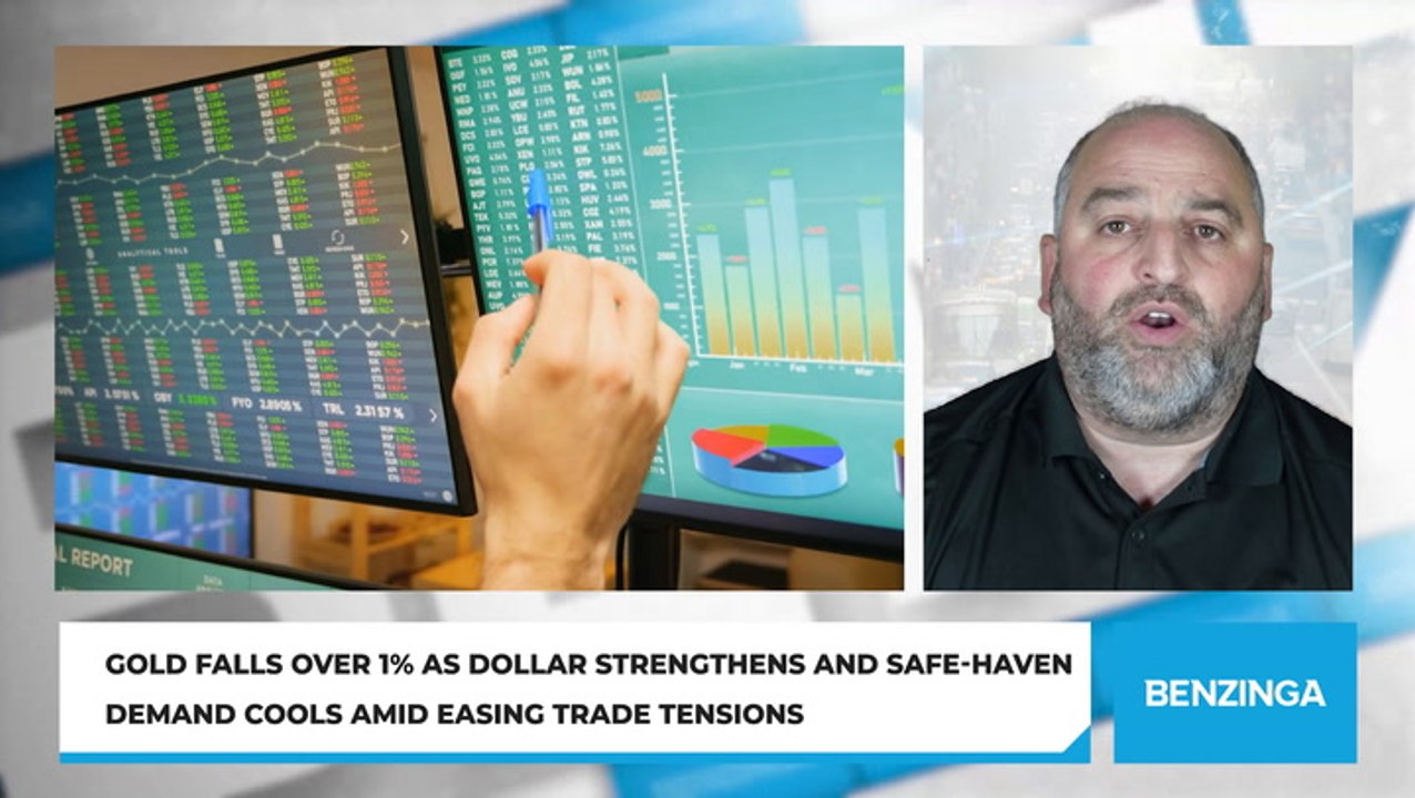 Gold Falls Over 1% As Dollar Strengthens And Safe-Haven Demand Cools Amid Easing Trade Tensions