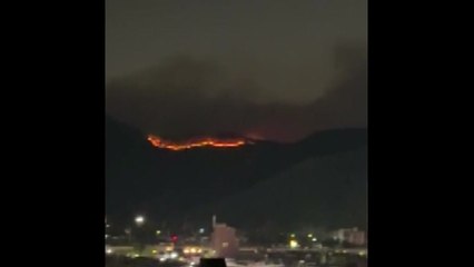 [28일 제보영상 3번]산등성이 따라 타오르는 불..."멀리까지 탄 냄새" / YTN