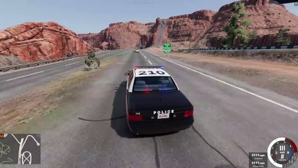 Police Chase Goes Airborne (BeamNG Drive)