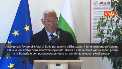 Costa a Sofia: Positivi gli sforzi sull'euro e il sostegno a Kiev
