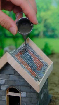 I Built a Mini House with BRICKS and It Changed My Life#vfuho#diy#miniature#house