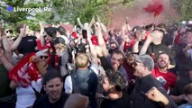 Football: les fans de Liverpool célèbrent leur sacre en Premier League