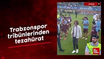 Trabzonspor tribünlerinden tezahürat