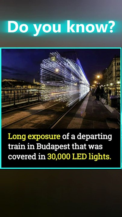 Stunning Long Exposure of Train Covered in 30,000 LED Lights! 🚆💡 | Beautiful Light Art