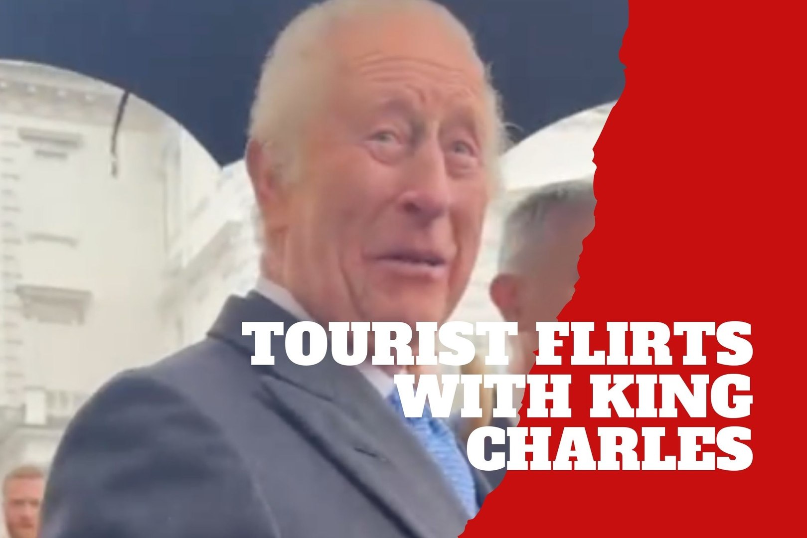 Audacious! American tourist flirts with King Charles MARCA TV English(02)
