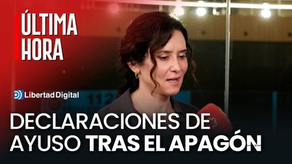 Ayuso promete "echar el resto" para recuperar la normalidad en Madrid tras el apagón