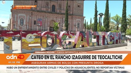 Aseguran armas, drogas, autopartes y animales en un rancho de Teocaltiche