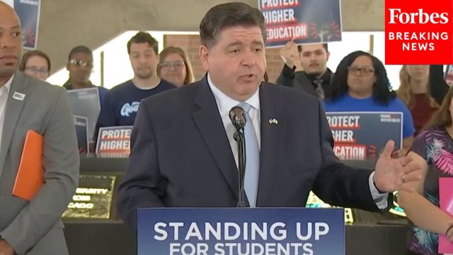 Governor JB Pritzker Attends Rally Supporting Students During ‘Standing Up For Illinois’ Tour In Chicago