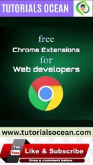 Free Chrome Extensions For Web Developers - Tutorials Ocean  #shorts  #google #extensions