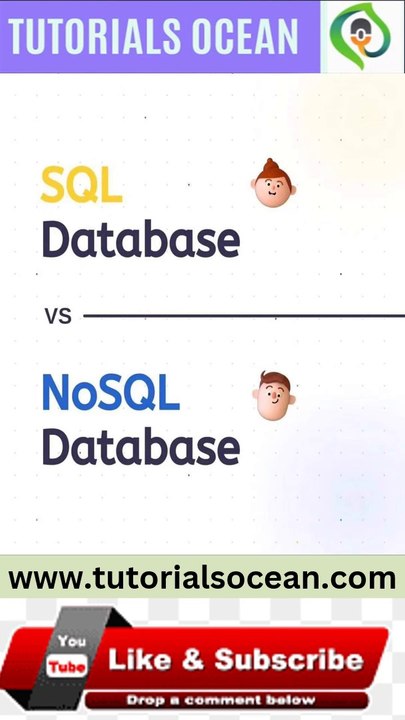 SQL vs NoSQL Database Explained - TutorialsOcean.com  #shorts  #sql  #mysql