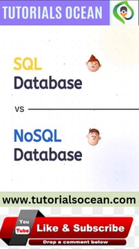 SQL vs NoSQL Database Explained - TutorialsOcean.com #shorts #sql #mysql