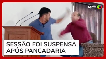 Vereadores trocam socos e precisam ser separados em Mato Grosso: ‘Me respeita, rapaz’