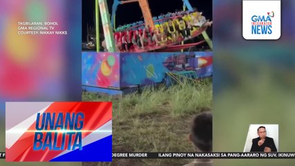 Babae, sugatan matapos magkaaberya ang sinakyang ride sa perya | Unang Balita